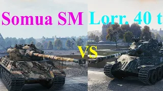 Tier 8: Somua SM  vs  Lorr. 40 t  |  World of tanks