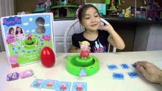 FUN PEPPA PIG TUMBLE & SPIN GAME - Toys for kids - Surprise Egg - Minions Silly - Surprise Toys