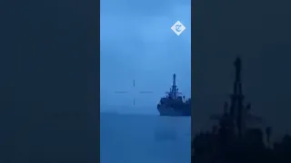 Ukrainian drone attacks Russian ship in Black Sea