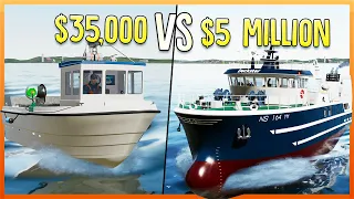 MASSIVE Fish School Breaks My Boat - Cheap vs Expensive Commercial Fishing - Fishing North Atlantic