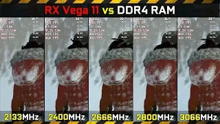 RX Vega 11 vs DDR4 2133 vs 2400 vs 2666 vs 2800 vs 3066MHz RAM Speed Gaming Performance Comparison