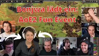 AoE2: Gesandwiched von Donnie und Autophil! | Bonjwa Fun Tag | Maxim, EinPapo, Maurice, Honor & Leon