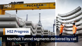 Rail deliveries of HS2’s tunnel ring segments in London remove a million miles of lorry journeys