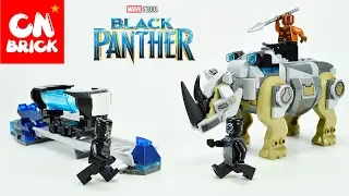 Unoffical LEGO BLACK PANTHER  RHINO FACE OFF BY THE MINE  LEPIN 07100 Unofficial LEGO lego videos