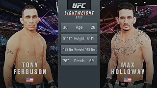 Tony Ferguson Vs. Max Holloway : UFC 4 Gameplay (Legendary Difficulty) (AI Vs AI) (PS5)