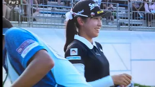 日本女子プロゴルフ選手権大会コニカミノルタ杯　JLPGA ツアー2022シーズン公式競技・第2戦　(9/10)　3日目の模様　　山下 美夢有　菅沼 菜々　森田 遥