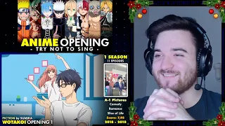 TRY NOT TO SING OR DANCE 🗣️🚫 [ANIME EDITION] +100 LEGENDARY OPENINGS 👑 | Reaction