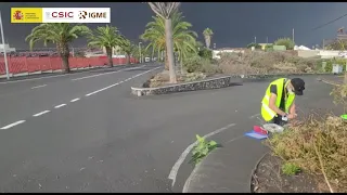 30/10/21 Caída constante de ceniza muy fina (tamaño micra) Erupción La Palma IGME-CSIC