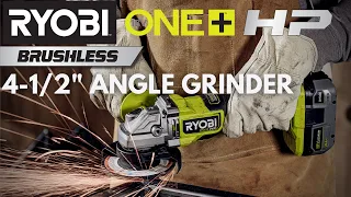 RYOBI 18V ONE+ HP Brushless 4-1/2" Angle Grinder / Cut-Off Tool