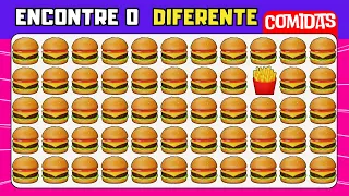 🕵️‍♂️EDIÇÃO COMIDAS 🍔💥🔍 Encontre o EMOJI Diferente!👀