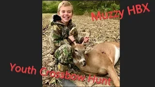 Hunter's First Buck - Whitetail Crossbow Deer Hunt - Muzzy HBX - Barnett Recruit