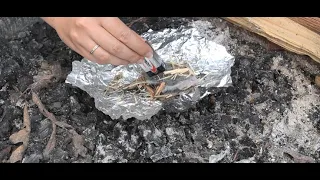 How to start a fire with a 9 volt battery