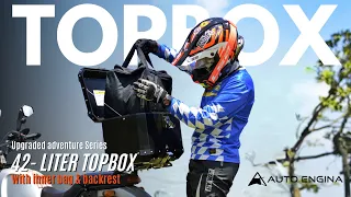 Adventure Top Box with Inner Bag and Backrest | For Himalayan & KTM adv | Autoengina