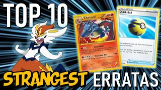 Top 10 Strangest Pokémon Card Erratas!