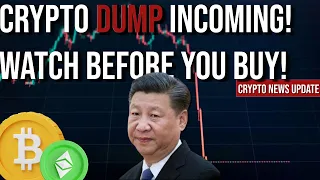 Crypto Dump Incoming! Watch Before You Buy! | Crypto News Update