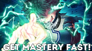 HOW to get MASTERY FAST for DEKU - heroes battlegrounds