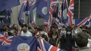 HK protesters rally outside UK consulate
