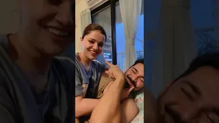 Rubina Dilaik with her hubby New Video #offscreen #masti #Bts #rubina