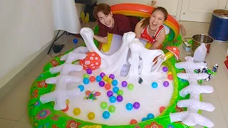 BIKIN SLIME SEKOLAM TERBESAR BARENG STEVEN ALEXANDER 🤯😱