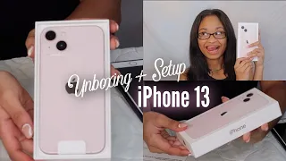 iPHONE 13 PINK 128GB Unboxing + Setup