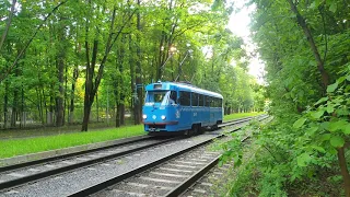 Лесной трамвай в Москве! Трамваи Tatra T3 и 71-414 "Pesa Foksfort".