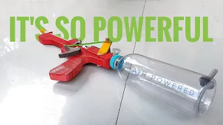 Making an Air powered BB pistol from Plastic bottle and Wood scrap - DIY