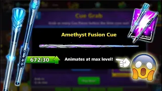 8 ball pool - Amethyst Fusion Cue 🙀 Animates at Max Level - 672 upgrade pieces