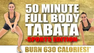 50 Minute FULL BODY TABATA WORKOUT Sports Edition! 🔥Burn 630 CALORIES!*🔥 with Sydney Cummings