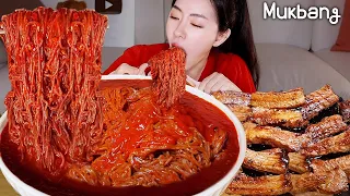 밤12시 배고파서 곱나 매운🔥 송주 불냉면에 양념 돼지갈비 먹방(ft.마무리는 물냉면:)ㅣ비빔 냉면먹방 Spicy Noodles NaengmyeonㅣPork ribs Mukbang
