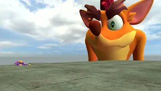 Crash beats up Spyro for no reason