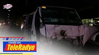 3 sugatan matapos sumalpok ang sinasakyang van sa bus ng EDSA carousel sa QC | Sakto (22 Feb 2023)