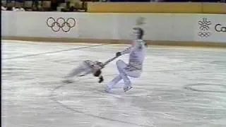 Gordeeva & Grinkov Гордеева n Гринько́в (URS) - 1988 Calgary, Figure Skating, Pairs SP (US ABC)