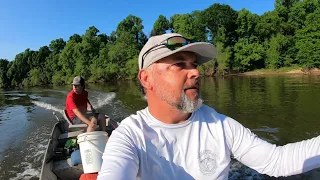 SC country folks gathering fish bait and fishing the Savannah River... Dang boat left us stranded