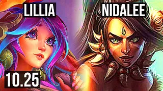 LILLIA vs NIDALEE (JUNGLE) | Rank 3 Lillia, 5/1/7, Rank 15 | KR Challenger | v10.25