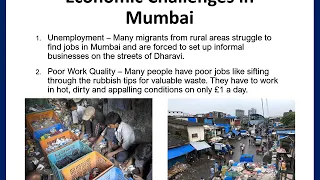 Mumbai: A case study of a city in LIC | Urban issues and challenges | AQA GCSE Geography