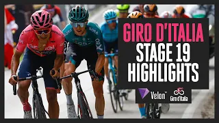 Dramatic final corner | Giro d'Italia 2022 Stage 19 Highlights