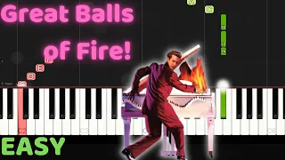 How to play Great Balls of Fire on Piano - EASY Piano Tutorial - Tunes With Tina