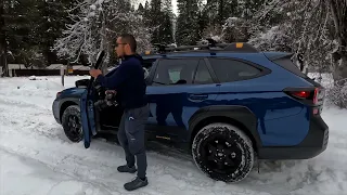 Subaru Outback Wilderness X mode type 2 Demonstration (Deep Snow/Mud) In Snow