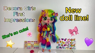 New Decora Fashion Inspired Doll Line!! Decora Girlz “Decora” Unboxing and Review + 1st Impressions!