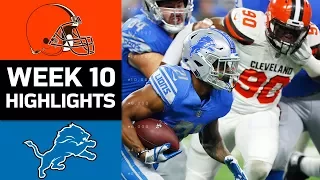 Browns vs. Lions | NFL Week 10 Game Highlights