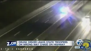 Wrong way driver leads police on wild chase