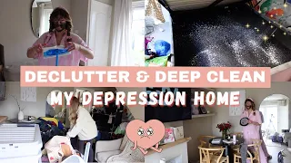 DECLUTTER, ORGANISE & DEEP CLEAN MY DEPRESSION HOME | Messy to minimal *NEW CLEAN 2024*