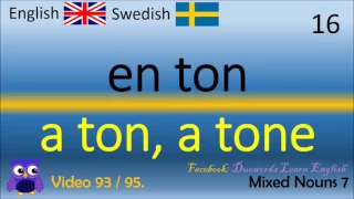 93 Mixed Nouns 7 blandade substantiv Svenska - Engelska Ord / Swedish - English Words