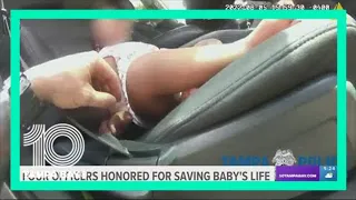 Tampa police officers honored for saving a baby's life