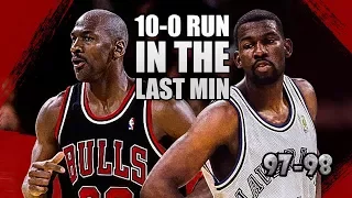 Michael Jordan vs Michael Finley Highlights Bulls vs Mavs (1998.03.12)-57pts,Epic Comeback by Mavs!