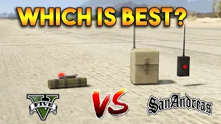 GTA 5 STICKY BOMB VS GTA SAN ANDREAS SACHET CHARGES : WHICH IS BEST?