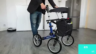 Rollator Walker Mobilex Panda Comfort - Leichtgewichtrollator mit extra großen Rädern - FabaCare