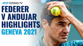 Roger Federer vs Pablo Andujar Highlights | Geneva 2021