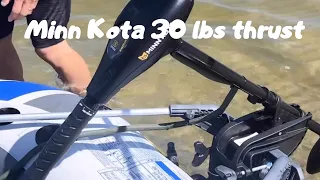 Minn Kota 30 lbs trolling motor on an Intex Excursion 5
