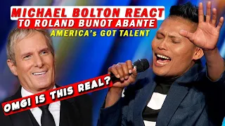 Michael Bolton reacts to Roland 'Bunot' Abante in America's Got Talent